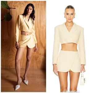 Delfi Collective Emily Blazer + Erin Skirt in Banana SET New with Tags!